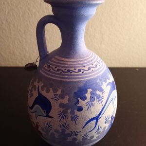Handmade from Greece 7" Miniature Clay Pitcher